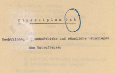 Из замечаний и предложений по генеральному плану ост рейхсфюрера сс г гиммлера